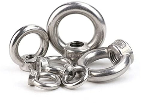 Augenmutter, 10 Stück Ringmuttern, 304 Edelstahl Ringmuttern für Hebezubehör Heberinge M6 M8 M10 M12 (M12)