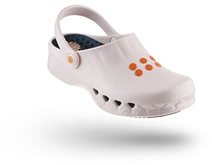 WOCK Nube con Plantilla, Zueco Sanitario de Trabajo para Mujer e Hombre Antiestático, Lavable e Transpirable - Proporciona un excelente Agarre