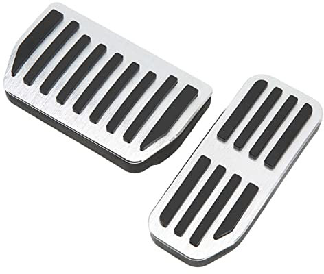 KIMISS No Drill Pedal Anti-Rutsch-Aluminiumlegierung Gas- und Bremspedalabdeckung No Drilling Foot Gas Brake Pedal Pad Cover Brems- und Gaspedalabdeckungen für F E I PACE XE XF