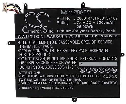vhbw Batería reemplaza Teclast H-30137162, 2666144 para Notebook (3300 mAh, 7,6 V, Li-Poli)