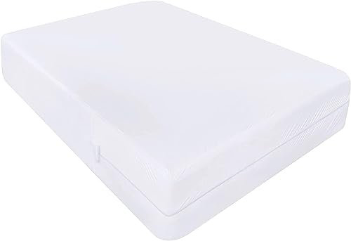Utopia Bedding Premium Waterproof Mattress Encasement Small Double Bed (120 x 190 x 30 cm), Zippered Mattress Protector, Bed Bug and Dust Mite Proof Mattress Cover, White