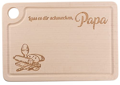 Spruchreif | Schneidebrett aus Holz | Schneidebrett mit Gravur und Griffloch | Geschenke für Eltern | Schneidebrett mit Eierhalter | Geschenk zum Vatertag| Geschenk für Papa