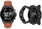 Compatible for Fossil Gen 6 44mm Screen Protector with Case, (2+1Pack) Tempered Glass Film Full Coverage+Silicone Protective Case Compatible for Fossil Gen6 44mm Smartwatch (Black case+2 x Glass film)