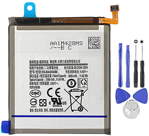 Ellenne Akku kompatibel mit Samsung A40 A405 EB-BA405ABE 3100 mAh Hohe Kapazität mit Schraubendreher-Set im Lieferumfang enthalten