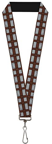 Buckle-Down Star Wars Schlüsselband, Star Wars Chewbacca Bandolier Bounding Browns Grau, elastisch, Braun