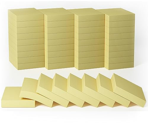 36 Blöcken 50 x 38 mm Classics gelbe Haftnotizen, selbstklebende Notizblöcke Sticky Notes Büronotizen,80-Blätter/Pad