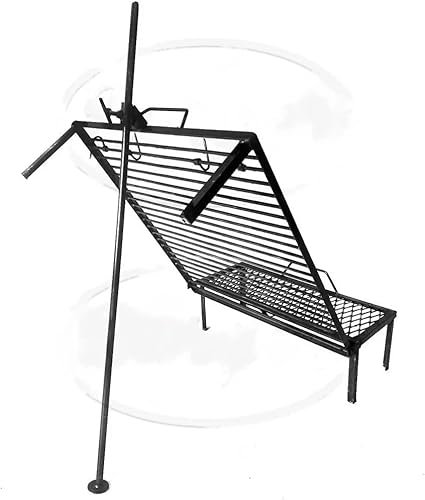 Sor Pampa Grill - Parrilla argentina - BBQ Parrilla Asador - Parrilla de hierro Argentina - Parrilla de carbón con estaca integrada (32 x 20 pulgadas)