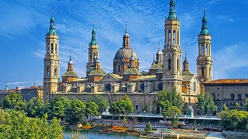 Rompecabezas Difíciles para Adultos 1000 Piezas Basílica De Nuestra Señora del Pilar España Zaragoza 75 * 50Cm