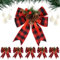 GEBETTER 6 Stück 13x16cm Weihnachten Schleifen Zierschleifen Weihnachtsbaum Bögen Weihnachtsdeko Weihnachtsschleifen Weihnachtsbogen Geschenkschleife für Weihnachtskranz Dekoration Geschenk