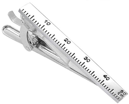 Tidefire Pince à Cravate Pour Homme - Barre à Cravate D'affaires Personnalisée Courte (Argenté4)
