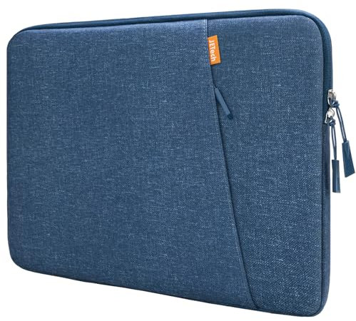 JETech Laptop Sleeve for 15-Inch Notebook, Compatible with MacBook Air 15-Inch M4/M3/M2, MacBook Pro 16-Inch M4/M3/M2/M1, Waterproof Shockproof Case with Accessory Pocket Bag (Navy)