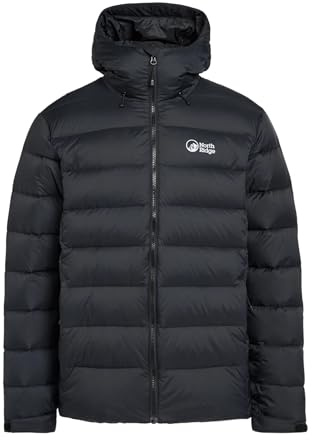 NORTH RIDGE Men's Tech Down II Insulated Jacket with Adjustable Hood, Water Repellent & Durable Ripstop Fabric, Winter Puffer Coat, Ideal for Walking, Hiking & Everyday Casual Wear