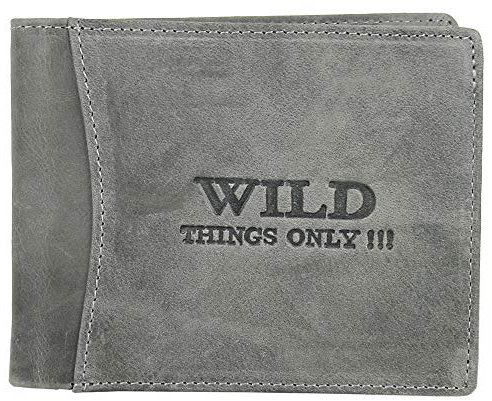 WILD THINGS ONLY !!! Herren Geldbörse Echt-Leder mit RFID-Schutz & Geschenkbox - Geldbeutel Brieftasche Portemonnaie