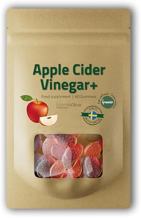 60 Apfelessig Gummies | 1,000mg pro Tagesdosis | 1-2 Monate Vorrat | Hochdosierte Gummibärchen mit Apple Cider Vinegar | Natürlich & Vegan | 60 Gummies