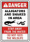 Geroclonup Warnschild Sicherheitsschild Alligators and Snakes in Area Schild Hinweisschild Vorsicht Blechschild 20 x 30 cm 2024Y
