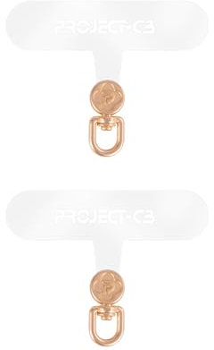 project-cb Enganche Móvil Colgar 2, Accesorios Móvil Colgante, Cuelga El Móvil Con Una Almohadilla, Enganche Para Móvil Transparente(Transparente y Dorado)