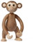 Spring Copenhagen Jolly - Lustiger Holz-AFFE | Holzfigur | 10.8 x 4.2 x 5.8 cm | Kinderzimmer-Schmuck | Holz (FSC-Eiche und Ahorn) | Holzfigurinen Kollektion | Design von Chresten Sommer