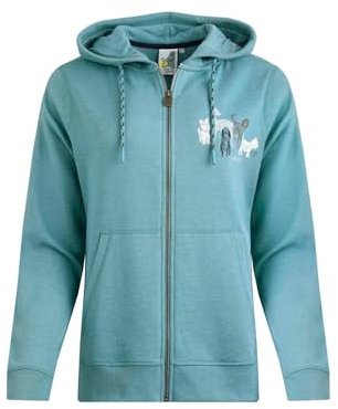 Weird Fish Franchises Graphic Full Zip Hoodie Mineral Blue Size 18. (Jumper/Sweater/Fleece)
