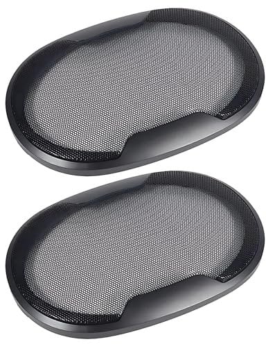 1Pair 6x9inch Speaker Grill Mesh, Auto Woofer Circle Grille Guard Protector Cover Audio Subwoofer Speaker Grille