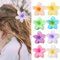 mollettone capelli donna mollettone fiore - Set di 8 fermagli per capelli hawaiani per capelli spessi - Fermagli per capelli unici e colorati in stile tropicale per un vivace look estivo