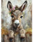 GHHKUD Diamond Painting für Erwachsene, Esel Tiere 5D DIY Diamant Painting Bilder für Erwachsene Anfänger, Diamond Painting Set, Full Drill Diamant Malerei für Haus Dekoration 30x40 cm