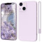 ORDA for iPhone 13 Case Silicone Ultra Slim Soft Gel Rubber Cover for iPhone 13 Phone Case Thin Anti-Scratch Microfiber Lining Compatible for iPhone 13 6.1 inch Light Purple