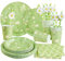 Easy Joy,Gänseblümchen Partygeschirr Set Weiße Gänseblümchen Party Dekorationen Frühlingsdeko Einschließlich Papier Teller Pappbecher Servietten Strohhalme für Hochzeit Geburtstag