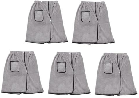 MAGICLULU 5st Herren Badetuch Zulässiges Tragbares Badetuch Umwickeln Sie Das Handtuch Handtuchwickel Für Herren Ein Badetuch Handtuchwickel Für Männer Tragbares Handtuch Grey Korallenvlies