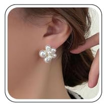 Cybche Vintage Multi Perlen Ohrstecker Perlen Ohrringe Cluster Perle Blumen Ohrringe Perle Hochzeit Ohrringe Gold Perle Ohrringe Schmuck Für Frauen