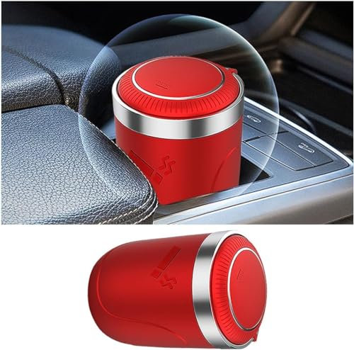 Auto Aschenbecher für Audi A5 Coupe 8T3 F5, tragbar Aschenbecher mit Deckel Abnehmbarer Innenraum Zubehör Geruchssicher Staubdicht