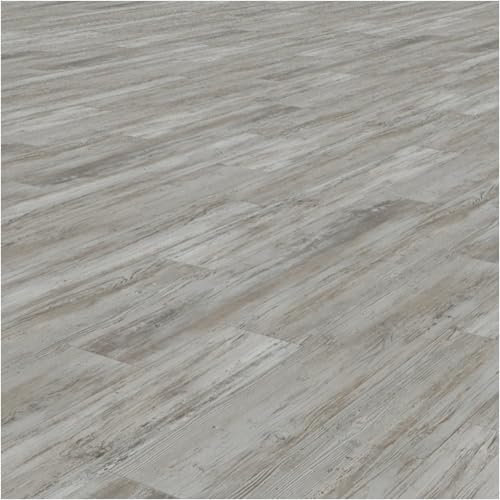 HORI Vinylboden – hochwertiger SPC Bodenbelag ohne PVC, Klickvinyl in Holzoptik, wasserfest & pflegeleicht, ideal für Fußbodenheizung, Küche, Bad, Wohnzimmer & Flur | 2 Pkt. | Kiefer weiss