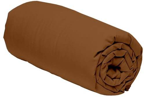 Duquennoy & Lepers Spannbettlaken, für Doppelbett, 160 x 200 cm, Perkal, 80 Fäden, 100 % Baumwolle, Hotelqualität, Spannhöhe 30 cm, speziell für dicke Matratzen, weich, atmungsaktiv und