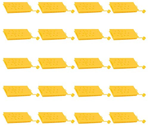Queen Bee Cage gelbe Plastik -Bienenzucht Transportbox Essentielles Werkzeug für Imkerin langlebiger sicherer giftiger Beatmungsdesign für Königin Bienenlager 20pcs