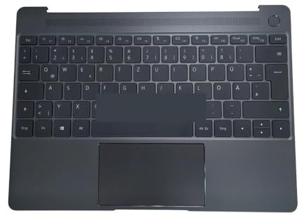 ZYJOZMD Deutsche Tastatur mit Hintergrundbeleuchtung, Handauflage für Huawei für MateBook X WT-W09 W19 WT-WX9 GR für GE für Euro-Notebook-Tastaturen, Top Case 0KN1 1R1GE13