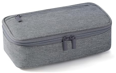 Gigmeta Federmäppchen Federtaschen Mäppchen Etui Stifte 5 Fach, Großer Vorrat Federmäppchen Große Größe Pencil Case Teenagerfeder Mäppchen Unisex - Grau
