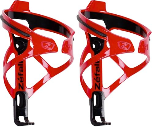 Zéfal Pulse B2 Rouge Porte-bidon bi-matière Premium et léger Mixte Adulte, Rouge, Taille Unique (Lot de 2)