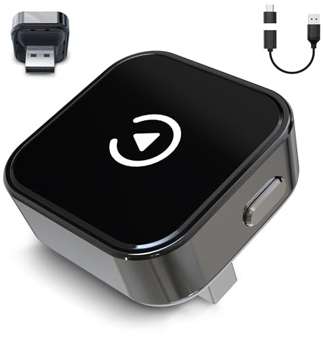 Jyveejxon Wireless CarPlay & Android Auto Adapter UK Instant 2-Phone Switch, 2026 Upgraded 2 in 1 Plug & Play OTA Dongle for iPhone & Android, Bluetooth 5.3 & Dual WiFi 6 for 900+ Car Models