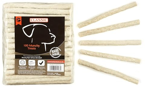 CLASSIC Munchy Roll, White/Mint, 125 x 9-10 mm, Pack of 100