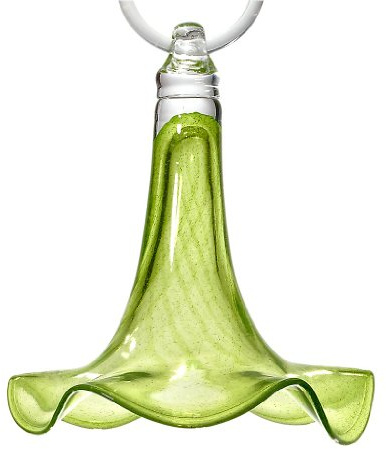 Trompetenblüte Gartenblume Glas Blume hängend klein Grün 18 cm inkl. Stab