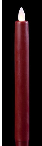 Sompex FLAME LED Stabkerze Rot, Modern, Unparfümiert, Indoor, Rauchlos, Flammenlos, 1 count, 1 Stück, Röhre, Glas, Allgemeine Wohnraumdeko, Taper Kerze