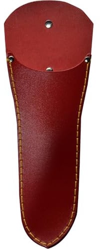 Jakoti Garden Hand Shear Holster (L29 x W10cm) – Red Leather, Ambidextrous, Belt Loop