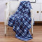 Adore Home Weicher und Warmer bedruckter Fleecedecke für Sofa Bett Reisedecke für Autofahrten -120x150cm, Blau Check