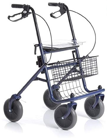 Rollator aus Stahl, 4 Räder, blau, Artikelnummer RP690B