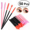 NUOLUX Wimpernbürste 50tlg Wimpernbürste Set Einweg Wegwerf Wimpern Mascara Bürste augenbrauen bürste augenbrauenbürstchen Make Up Tools