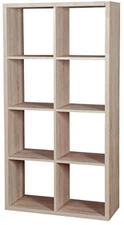 Mirjan24 Bücherregal Sensi R5, Aktenregal, Aufbewahrung, Standregal Fächer, Raumteiler, Dekoregal, Medienregal, Medienschrank, Universal Regal (Sonoma Eiche)