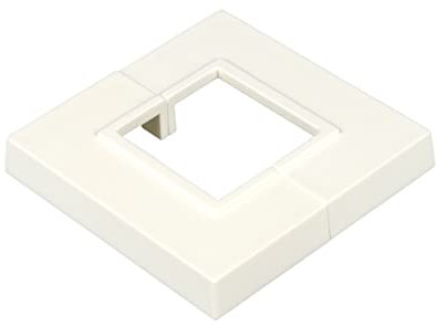 2 Stück Einzel Heizungsrohr Rosette für Standkonsolen, verschiedene Größen, Rohrabdeckung, Abdeckrosetten, Verkleidung, Heizkörper Rosetten, Kunststoff, Weiß (Lochung: 30x10mm)