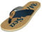 MADSea Nature Tongs Flip Flops Homme Femme Aspect Liège Bleu Foncé Gris, Taille:36 EU