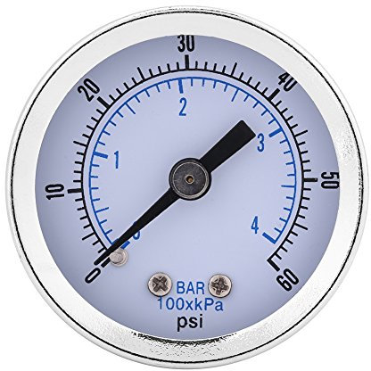 Wasser Manometer, 1/8 BSPT Metall Manometer Manometer Druck Messwerkzeug für Wasser Luft Öl Dial Instrument 0-60psi 0-4bar