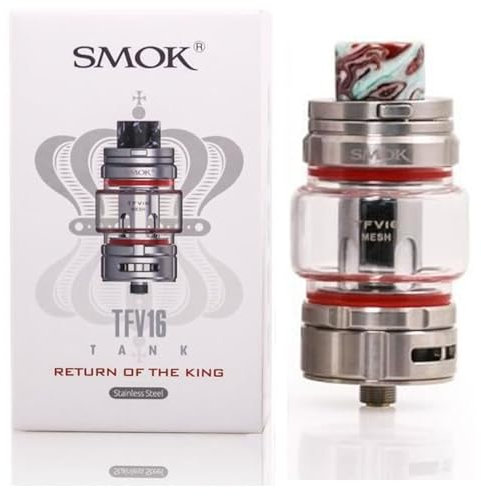 Smok Tfv16 Tank | SMOK TFV16 Sub-Ohm Tank Tanque 9ml Cigarrillo Electrónico Atomizador 510 Rosca TFV 16 Vaporizador de Malla en Serpentín Tanque -Plata