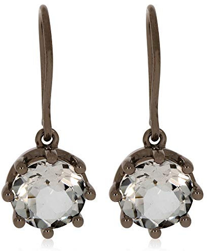 Ohrhänger mit Bergkristall ca. 3,78 ct. Black Rhodium